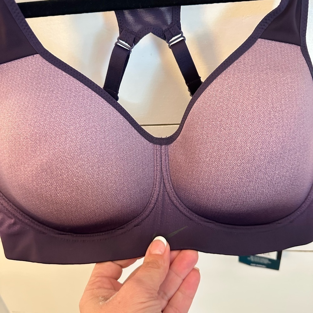 NIKE Pro rival high support purple racerback athletic running yoga bra NWT 32 D - Picture 4 of 12